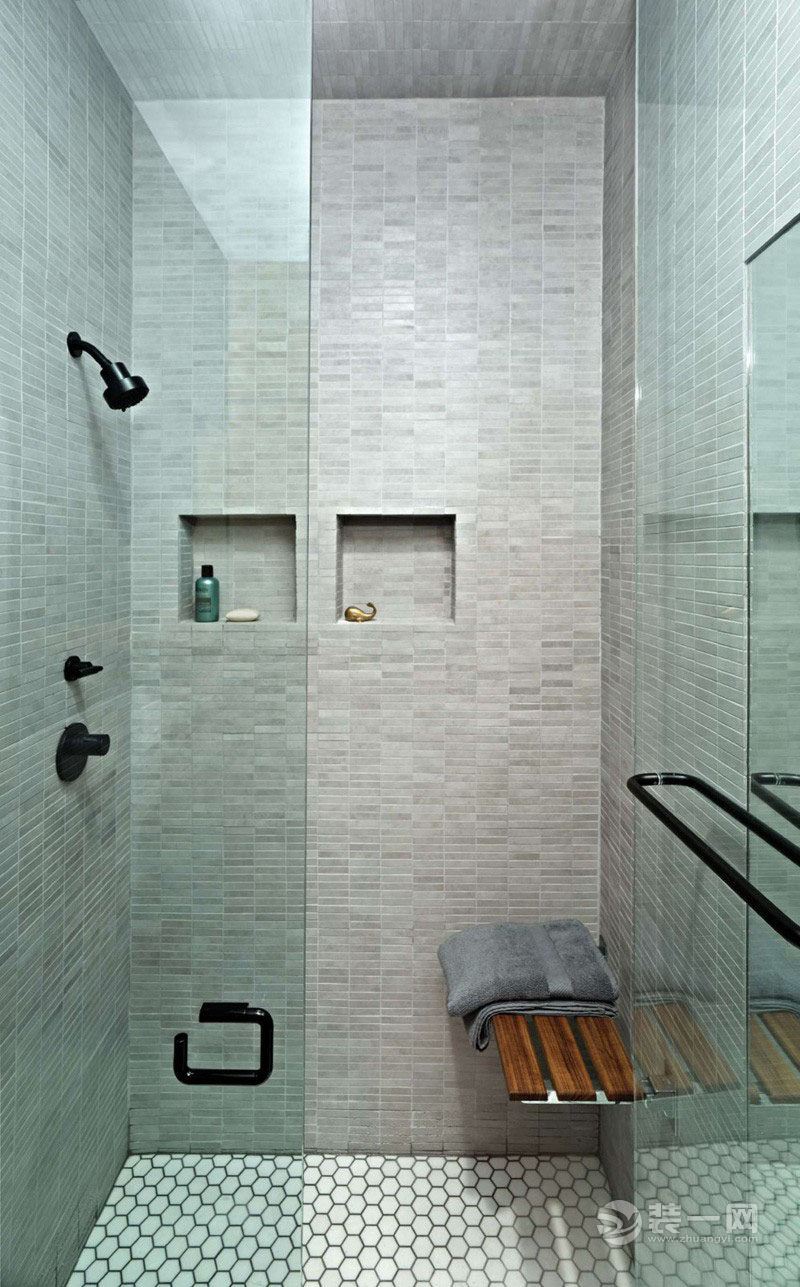 【苏州星杰】卫生间收纳创意:淋浴房精致的壁龛设计-苏州星杰别墅装饰