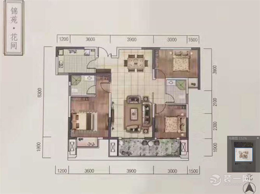 汉水华城135平美式装修案例-襄阳亿弘装饰