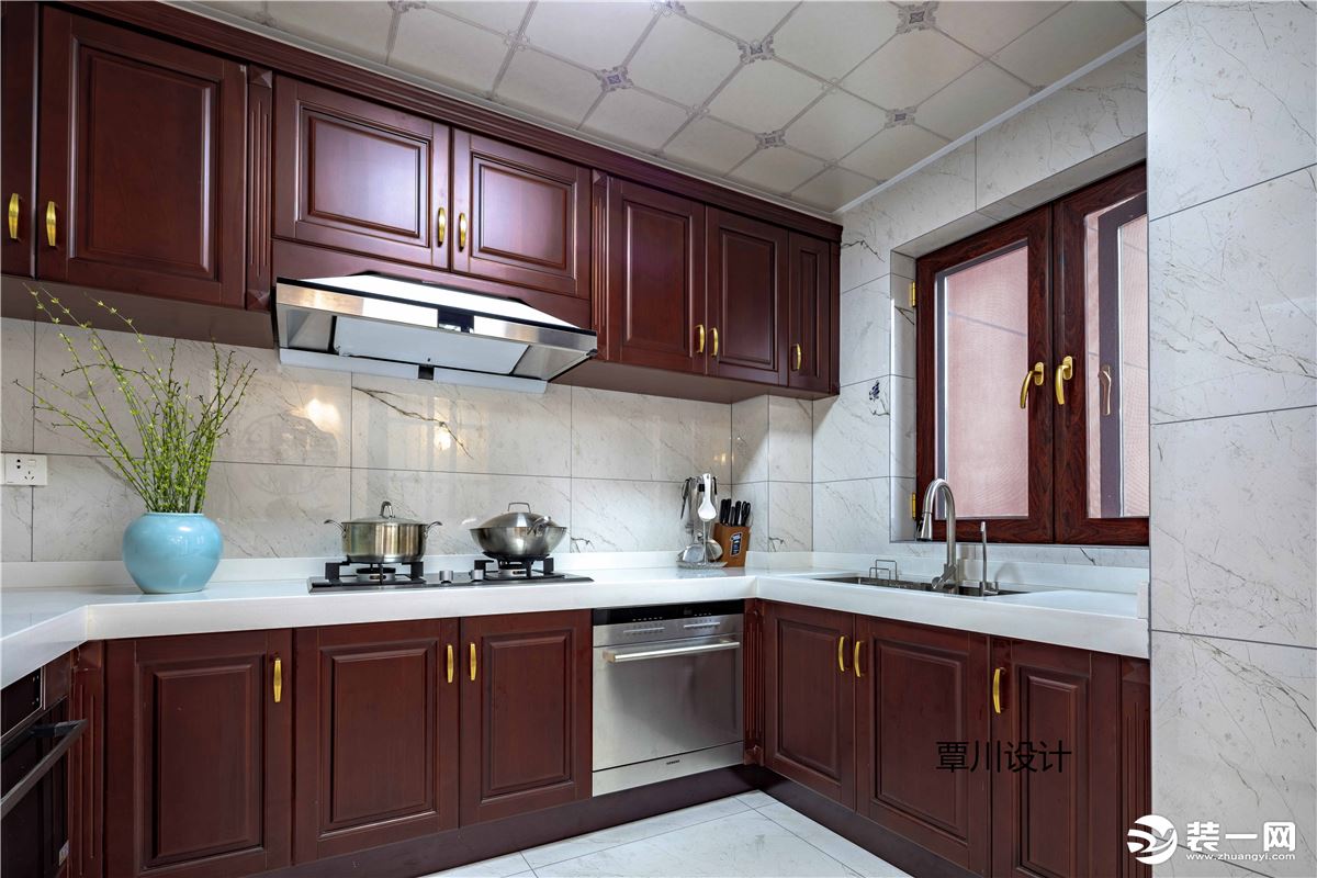 金域丹堤 160平 新中式 厨房 装修效果图