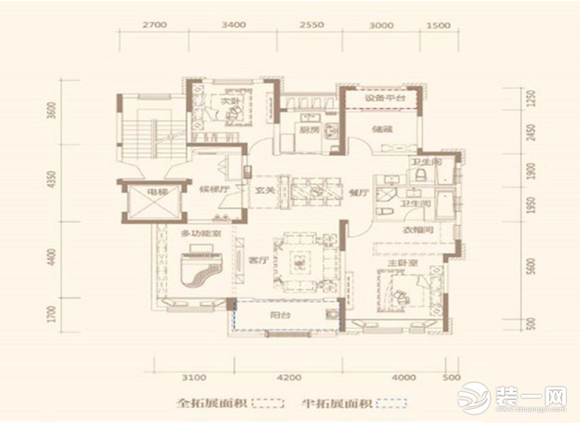 合肥川豪装饰信达公园里142平轻奢现代简约风格装修效果图半包5.6万