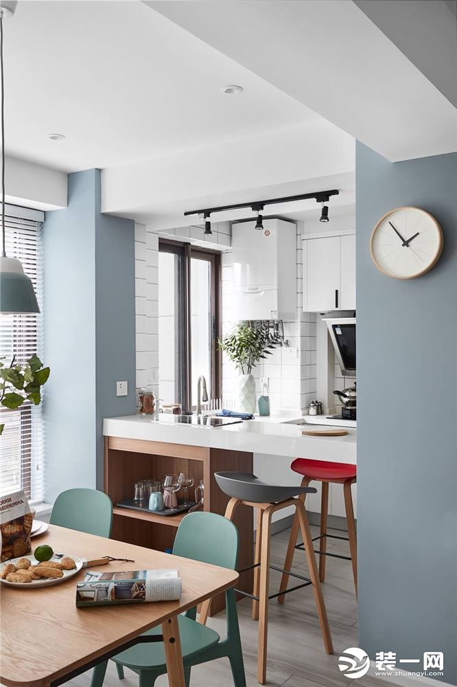 60平小户型北欧风格两居室餐厅装修效果图
