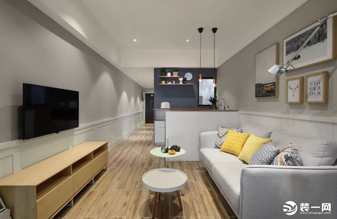 北欧风格45平米小户型单身公寓客厅装修效果图