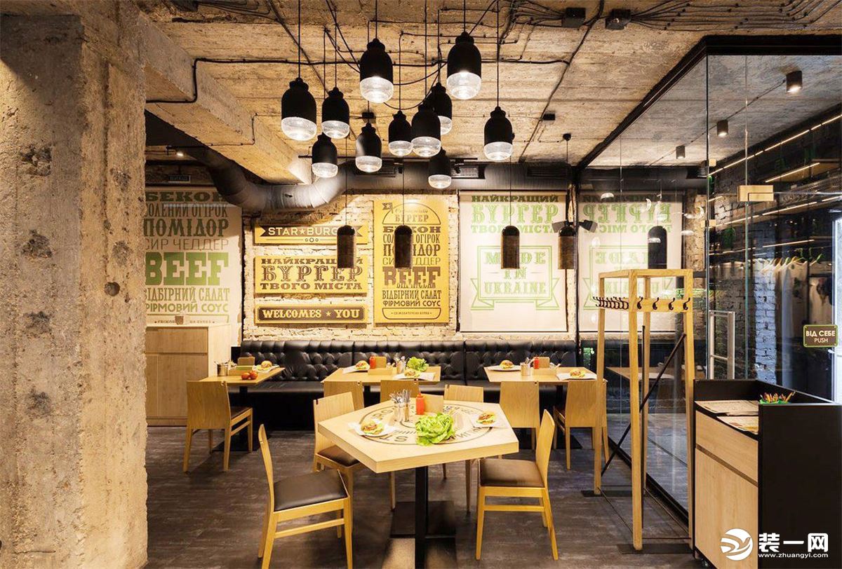 复古工装中式餐厅|空间|室内设计|效果图小静 - 原创作品 - 站酷 (ZCOOL)