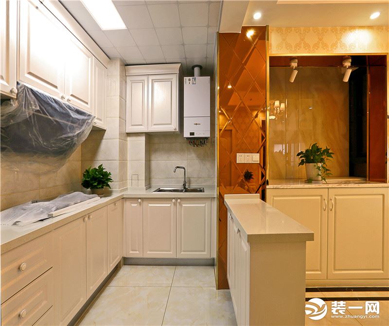 厨房，【山水人家装饰】东湖城113平欧式风格装修效果图
