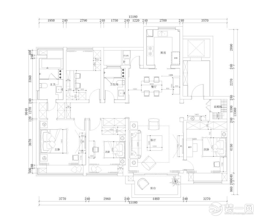 戶型圖，【山水人家裝飾】金地天悅新古典效果圖+25萬