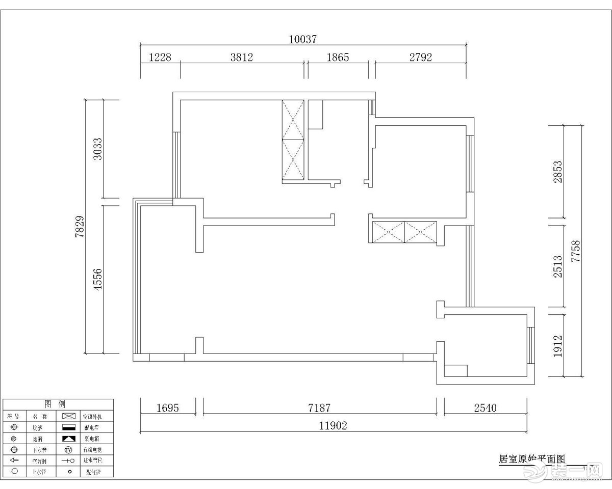 戶型圖，【山水人家裝飾】中建南湖壹號美式裝修效果圖