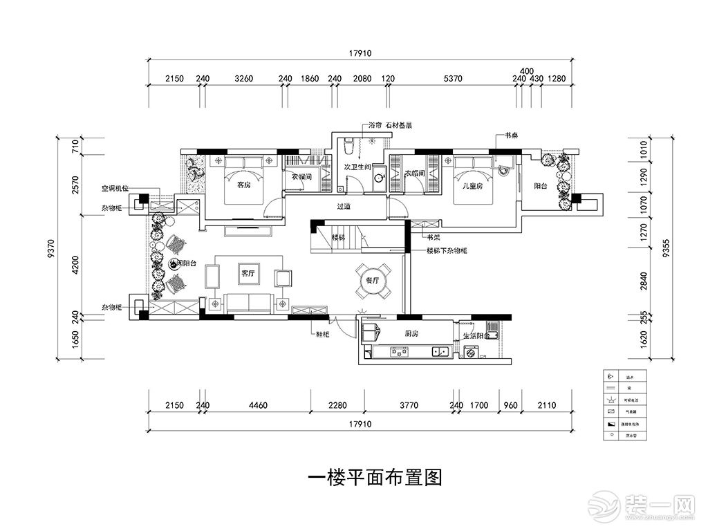 户型图，【山水人家装饰】世茂锦绣长江简欧装修效果图