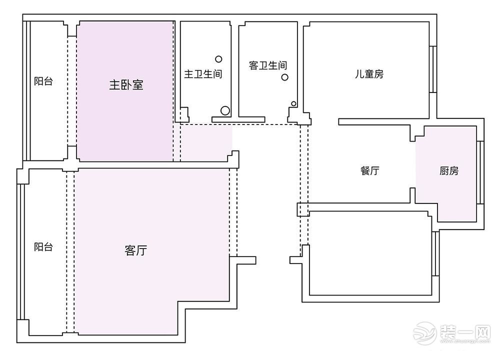 该案例原始结构户型图