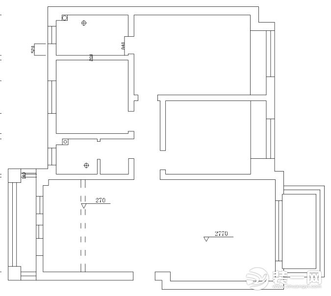 戶型原始結(jié)構(gòu)圖