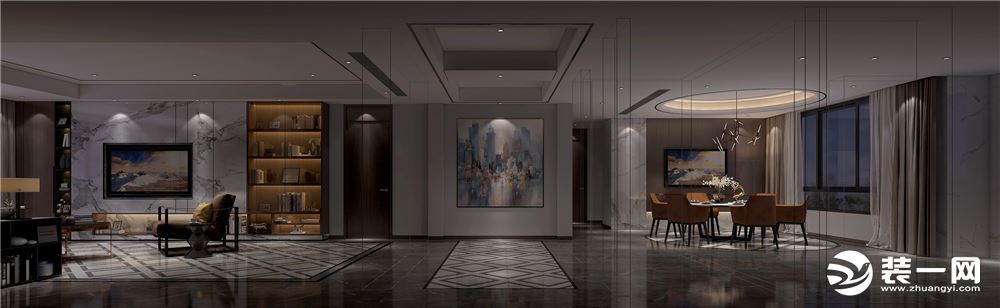 270平现代风格绿地太湖城大平层装修效果图-门厅