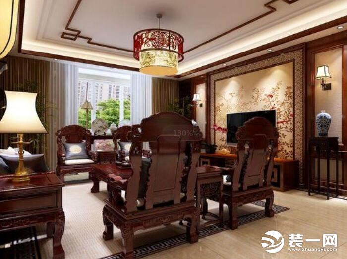 中式客厅装修风格效果图二