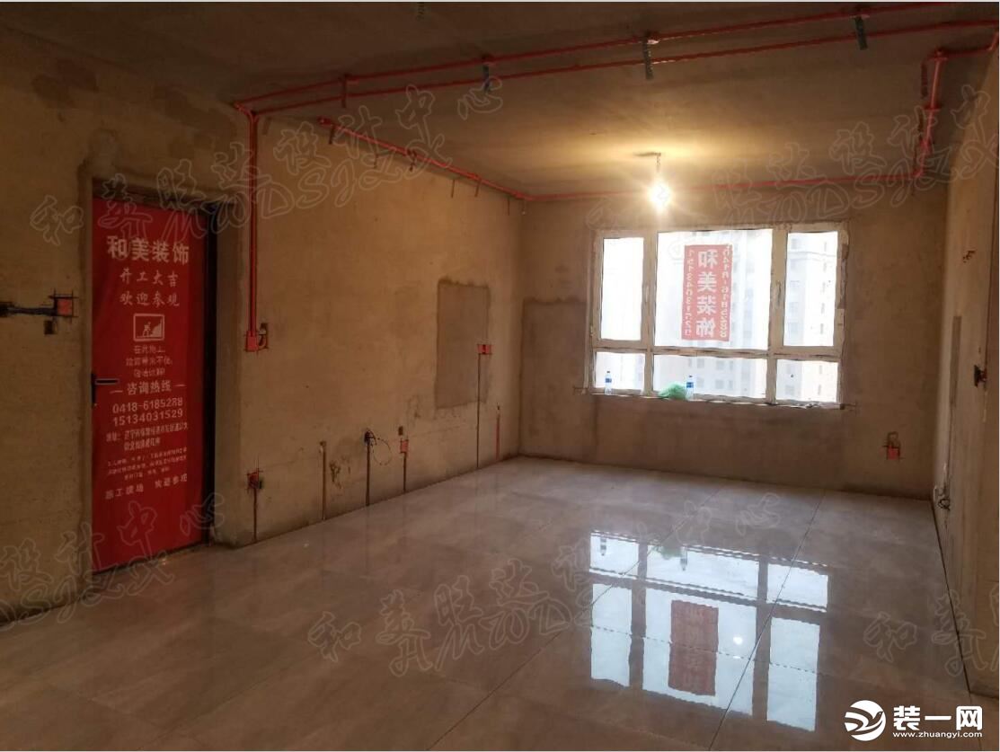 辽宁阜新万宏自在城140平方现代风格装修工地施工