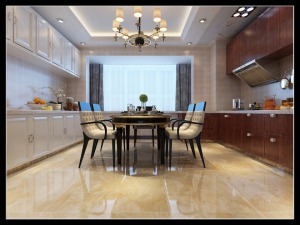 石家庄祥云国际138平三居室中式风格餐厅 橱柜 餐厅餐桌