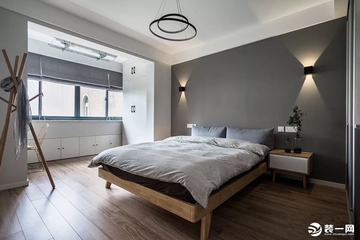 合肥居元装饰 绿地新都会 82平方 北欧风 卧室家装效果图