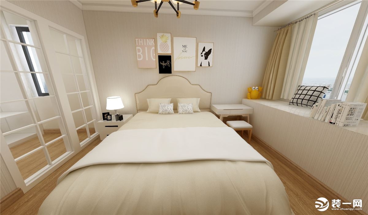 合肥居元装饰 中海滨湖公馆110平方三居室 卧室装修案例图