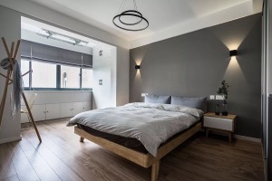 合肥居元装饰 绿地新都会 82平方 北欧风 卧室家装效果图