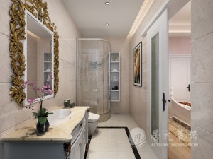 合肥居元装饰众安绿色港湾220平别墅 欧式浴室装修案例图