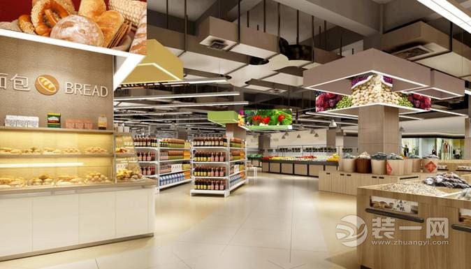 大統華超市黃山店-大型超市裝修效果圖