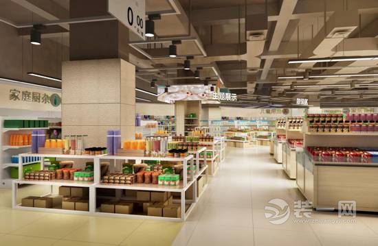 大統華超市黃山店-大型超市裝修效果圖