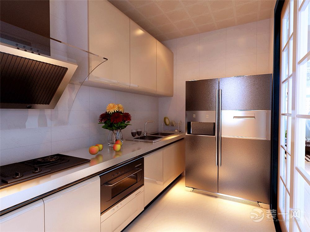 哈尔滨鲁商松江新城82平米两居室现代风格厨房