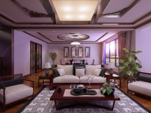 中式风格，沙发背景图