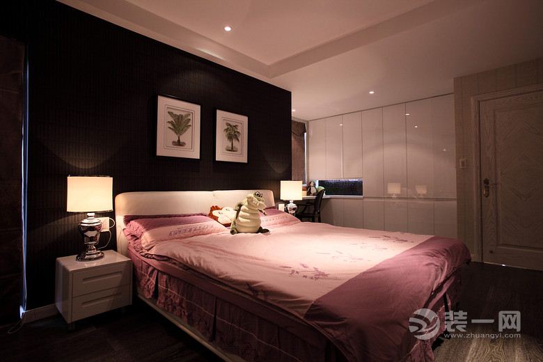 上海丹枫苑95平米三居室现代风格卧室