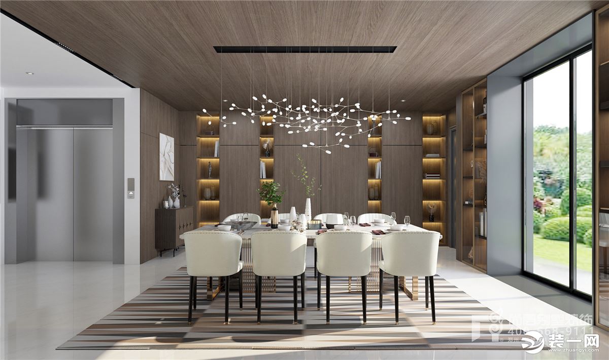 大开放式的客厅与就餐区、厨房相对独立，又融会贯通，与空间流畅对话，品味着慢节奏的优雅。