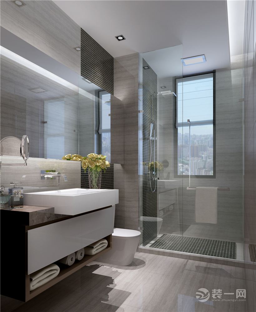 200平米现代风格四居室卫生间装修效果图