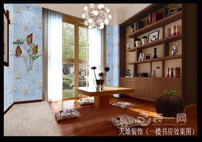 上海昆山悠然雅居310平米别墅新古典风格一楼书房