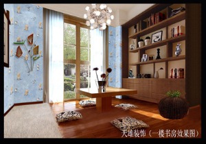 上海昆山悠然雅居310平米别墅新古典风格一楼书房