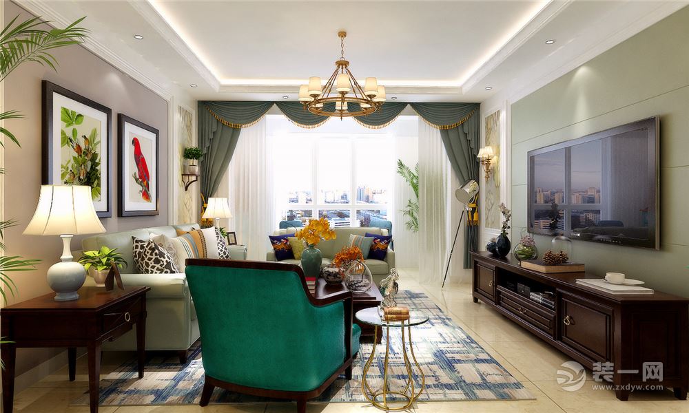 客厅简美风格设计融入了现代的生活中的元素