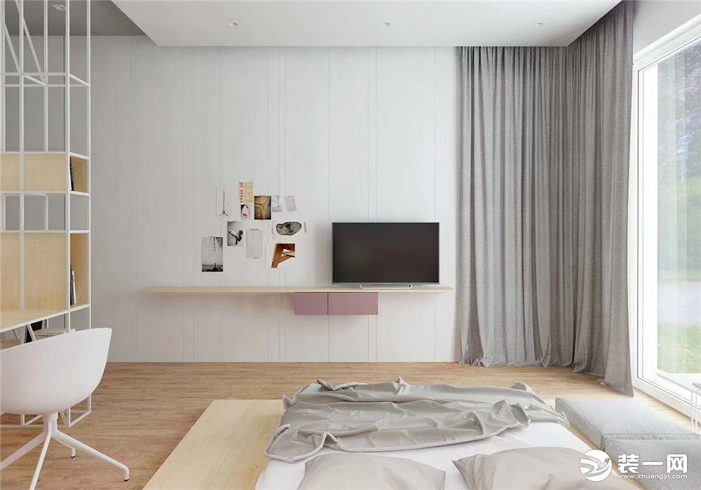 惠州景欣装饰120平方现代风格客厅电视背景效果图