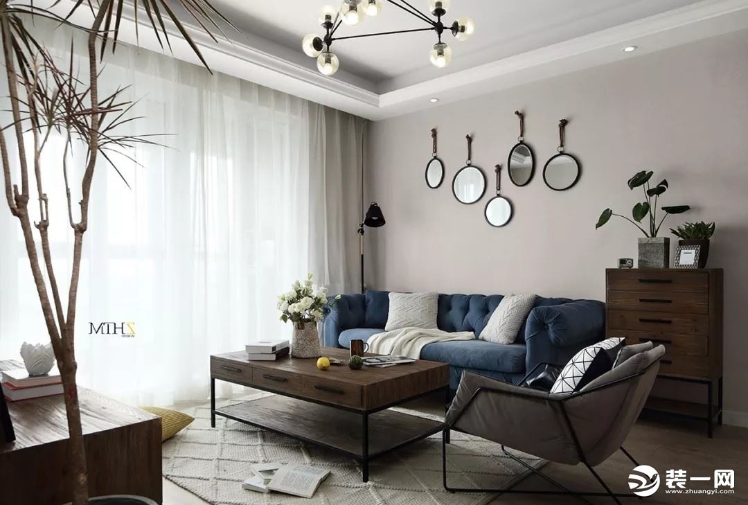 惠州景欣装饰100平方现代风格客厅沙发背景效果图
