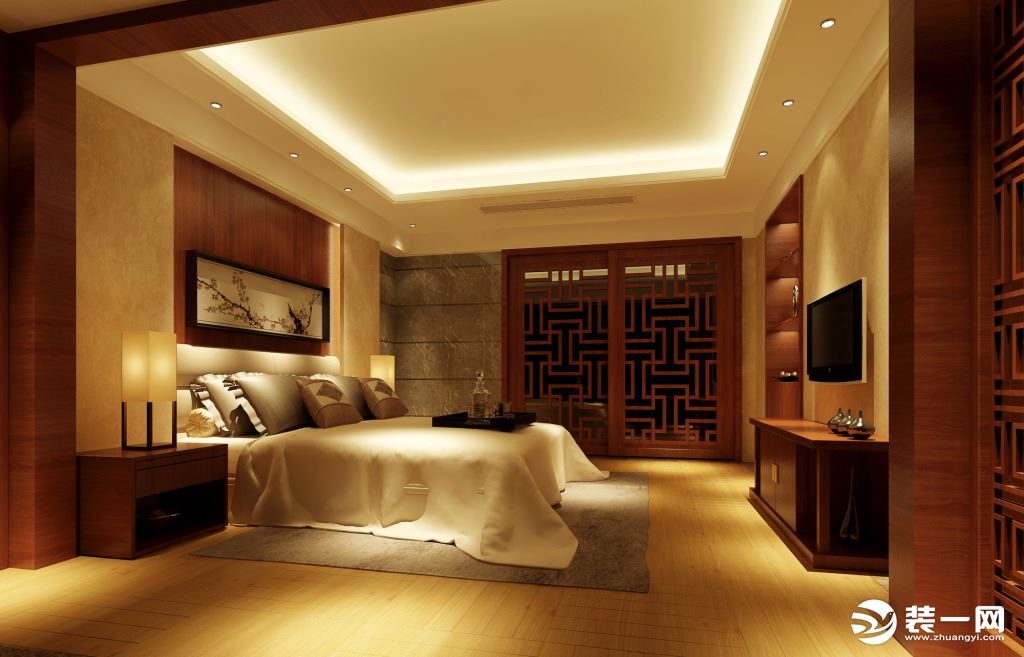 惠州景欣装饰230平方现代风格卧室效果图