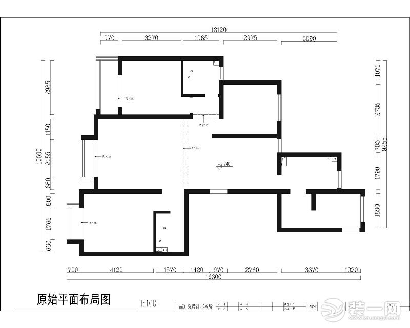 惠州景欣裝飾105平方北歐風(fēng)格原始結(jié)構(gòu)圖