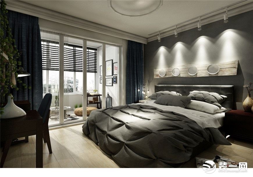 惠州景欣装饰105平方现代风格卧室效果图