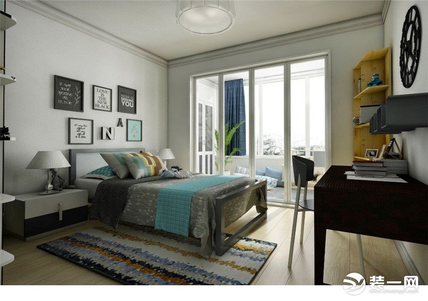 惠州景欣装饰105平方现代风格卧室效果图