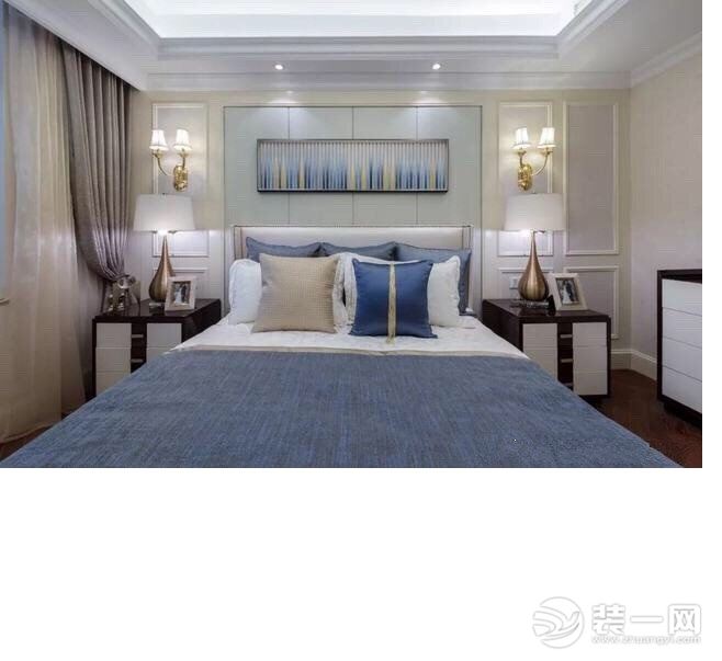 惠州景欣装饰110平方北欧风格卧室效果图