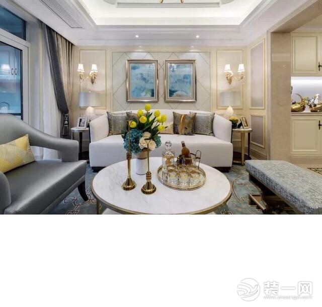 惠州景欣装饰110平方北欧风格客厅效果图