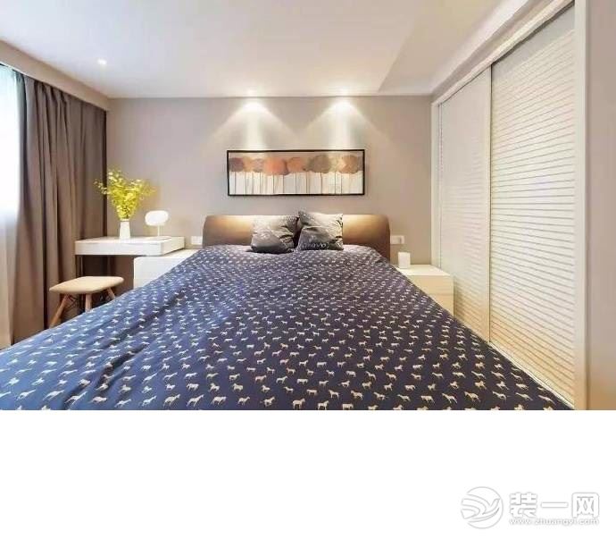 惠州景欣装饰90平方简约风格卧室效果图