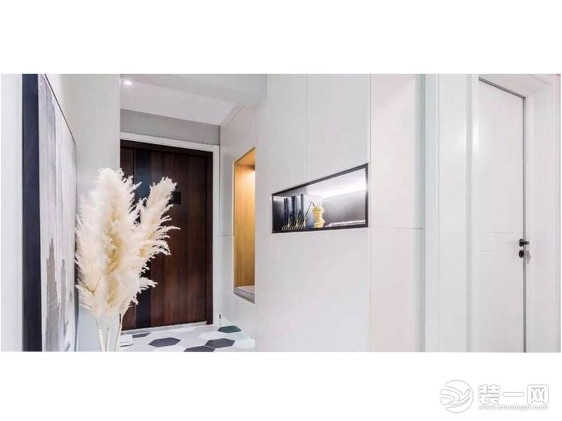 惠州景欣装饰温馨两室95㎡现代简约风格入户效果图