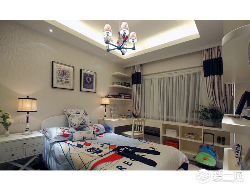 惠州景欣装饰碧海蓝天自然清新120m²卧室效果图