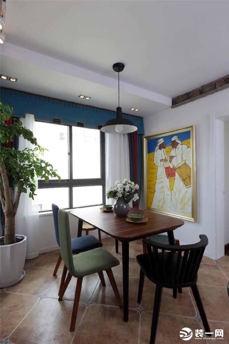 惠州景欣装饰地中海风格三居室，心中家的感觉餐桌效果图