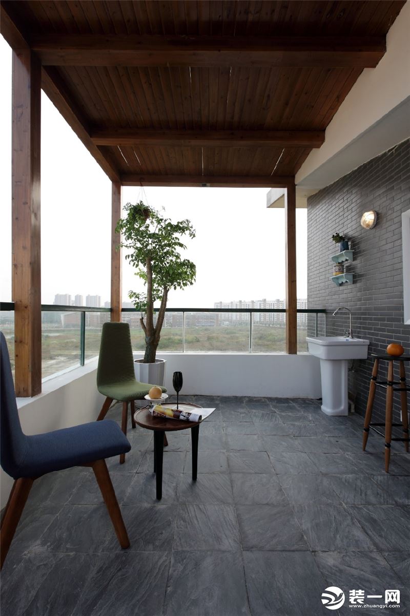 惠州景欣装饰地中海风格三居室，心中家的感觉阳台效果图