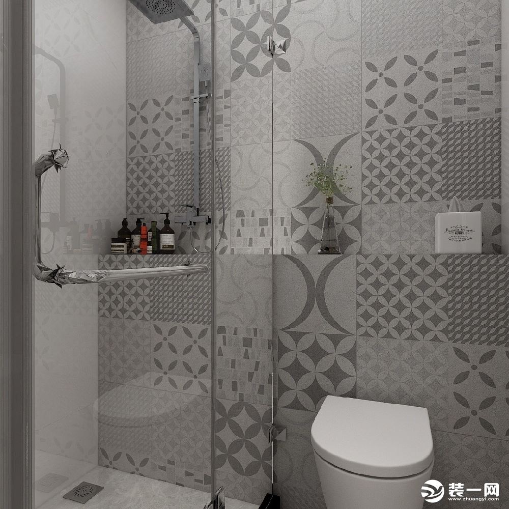 惠州景欣装饰156平米时尚质感又高级简约风浴室效果图