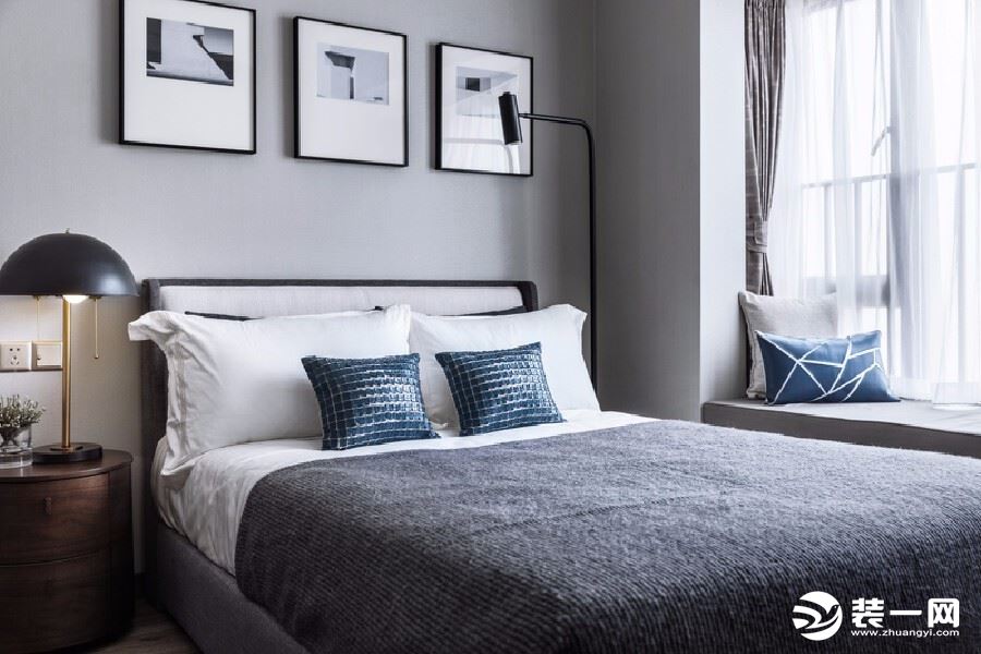 惠州景欣装饰95平极简的线条勾勒出最具灵性的空间卧室效果图