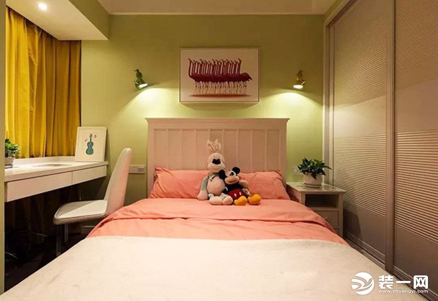 惠州景欣装饰85平米轻奢风格，背景墙一眼就爱上卧室效果图