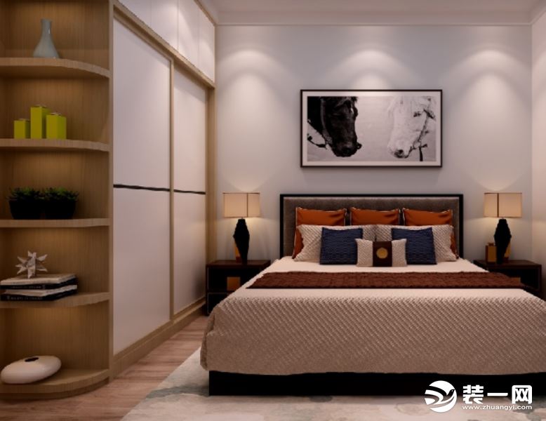 惠州景欣装饰简约风格就是简单而具有品味卧室效果图