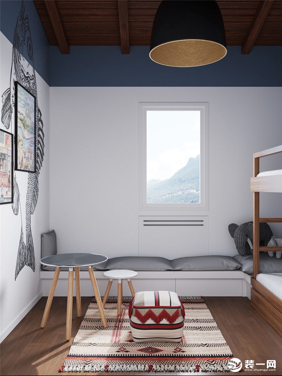 惠州景欣装饰122平混搭出不一样的个性住宅卧室效果图
