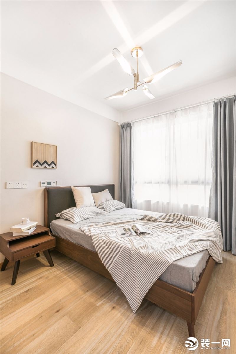 惠州景欣装饰60㎡温暖原木风，客厅超级有特色卧室效果图